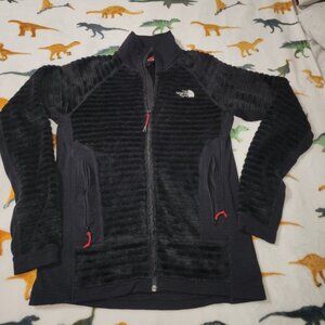 The North Face Black and Red Fleece Jacket